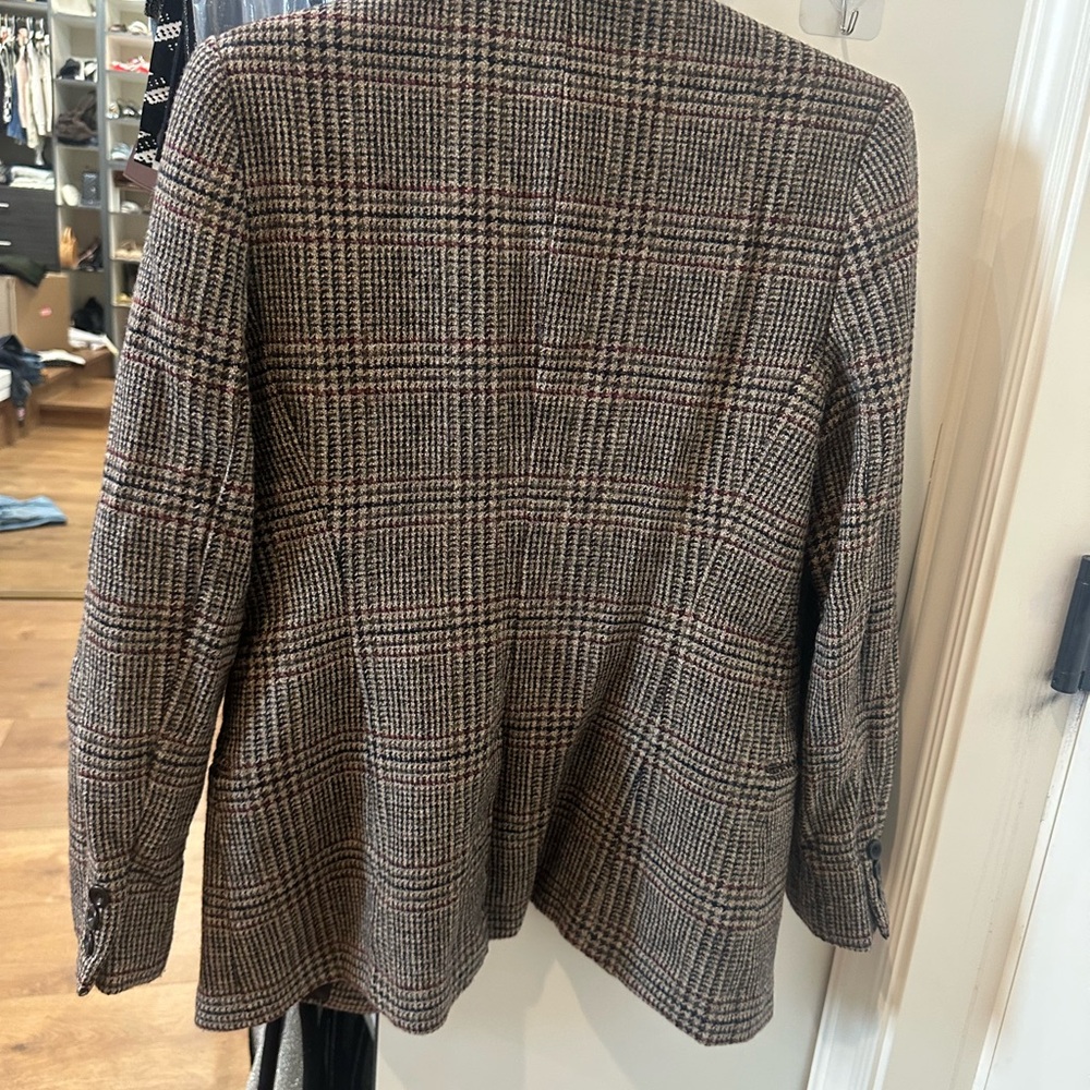 Guess Collection Gray And Red Patterned Blazer - image 2